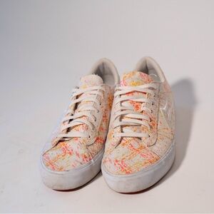 Men's White and Red Slip-On Loafers